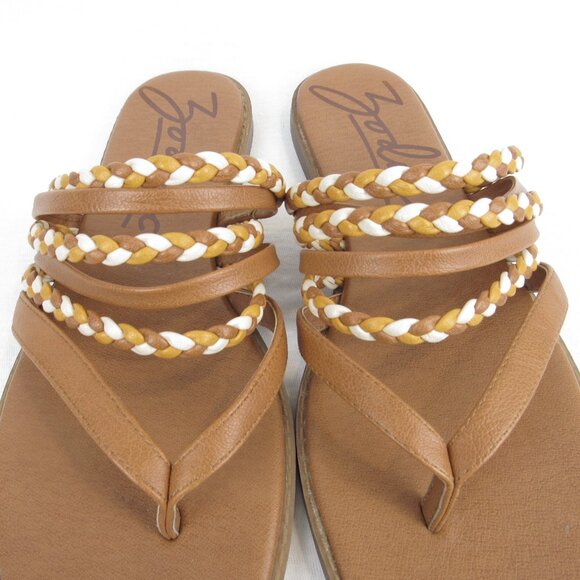 Zodiac Women’s Size 10 Tan Woven Cary Braided Multi Strap Casual Thong Sandals - Picture 7 of 15